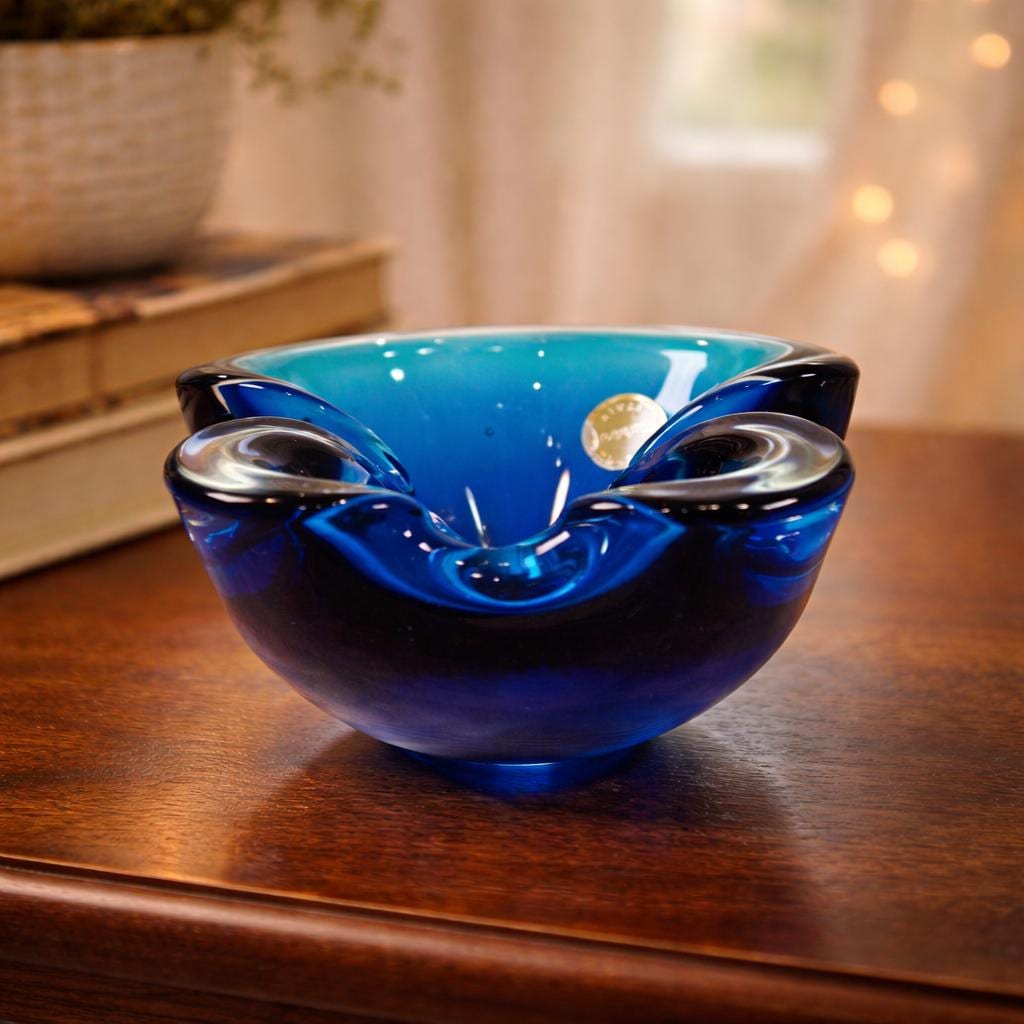 Murano Glass Blue Ashtray - Etsy