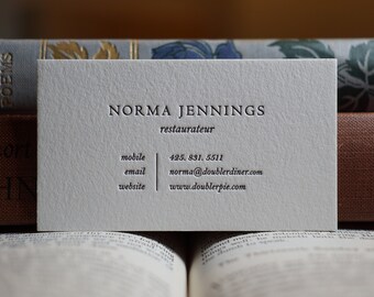 Letterpress Business Cards Etsy