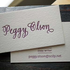 The Valentina Custom Letterpress Printed Calligraphy Cards image 1