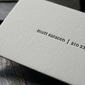 The Field Card - Custom Letterpress Printed Calling Cards