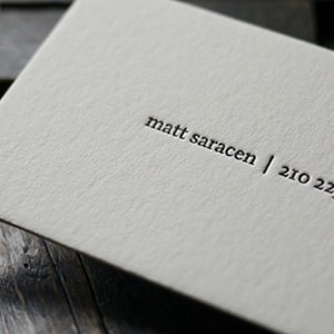 The Field Card - Custom Letterpress Printed Calling Cards