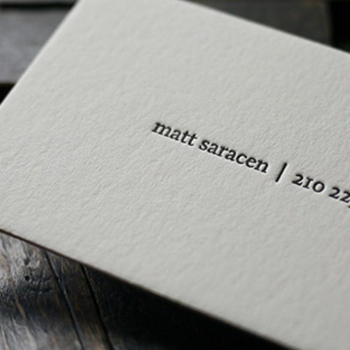The Guildsman Custom Letterpress Printed Calling Cards Etsy