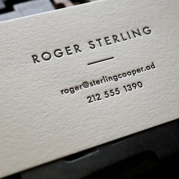 The Kennedy – Custom Letterpress Printed Calling Cards