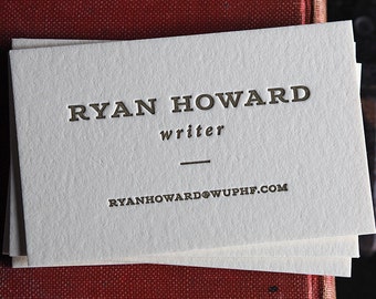 The Writer – Custom Letterpress Printed Calling Cards