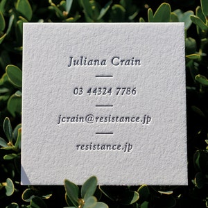 The Stoic - Cartes de visite personnalisées imprimées en typographie
