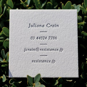 The Stoic – Custom Letterpress Printed Calling Cards