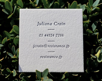 The Stoic – Custom Letterpress Printed Calling Cards