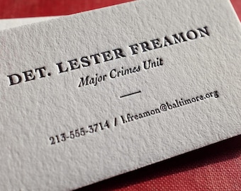 The Detective – Custom Letterpress Printed Calling Cards