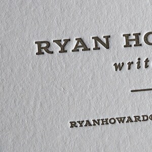 The Writer Custom Letterpress Printed Calling Cards image 2