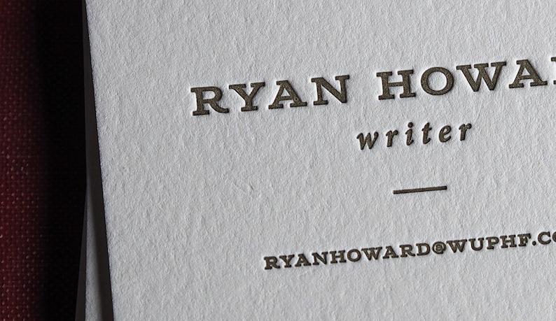 The Writer Custom Letterpress Printed Calling Cards image 2