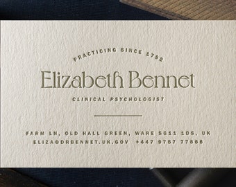 The Enthusiast – Custom Letterpress Printed Calling Cards