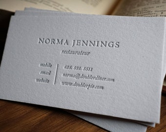 The Grey Guildsman – Custom Letterpress Printed Calling Cards