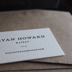 The Writer Custom Letterpress Printed Calling Cards image 3