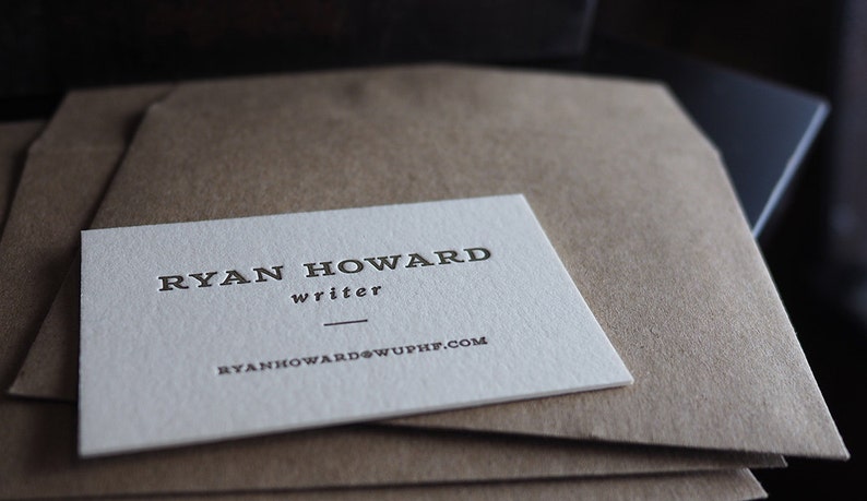 The Writer Custom Letterpress Printed Calling Cards image 3