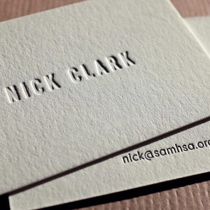 The Requisite Card – Custom Letterpress Printed Calling Cards