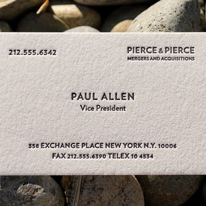 La version améliorée de Paul Allen - Cartes de visite personnalisées imprimées en typographie