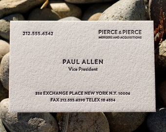 The Improved Paul Allen – Custom Letterpress Printed Calling Cards