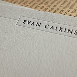 La Kennedy Notecard – Carte de notes imprimée typographique personnalisée