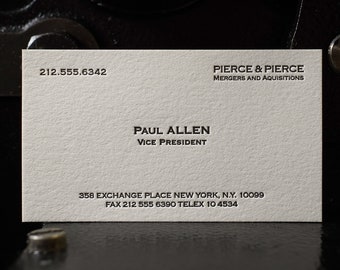 The Original Paul Allen – Custom Letterpress Printed Business Cards