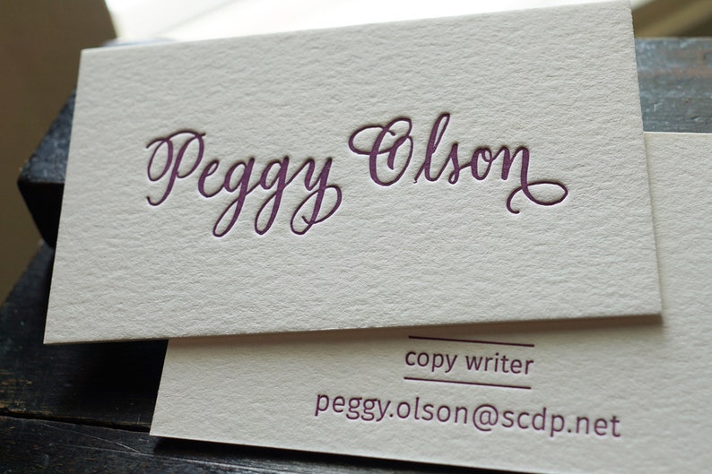 The Valentina Custom Letterpress Printed Calligraphy Cards image 3