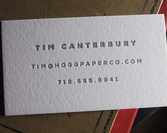 The Minimalist – Custom Letterpress Printed Calling Cards