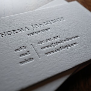 The Grey Guildsman Custom Letterpress Printed Calling Cards image 2