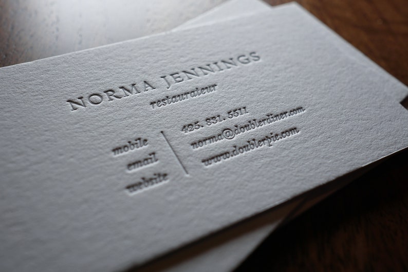 The Grey Guildsman Custom Letterpress Printed Calling Cards image 2