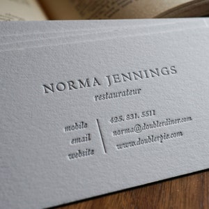 The Grey Guildsman Custom Letterpress Printed Calling Cards image 3