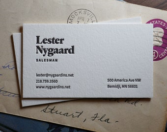 The Prospector – Custom Letterpress Printed Calling Cards