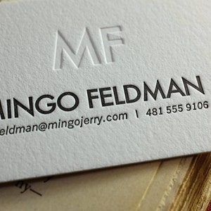 The Blind Two – Executive Custom Letterpress Printed Calling Cards