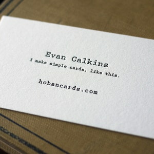 La machine à écrire - Cartes de visite personnalisées imprimées en typographie
