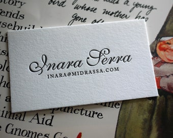 The Fancy Card – Custom Letterpress Printed Calling Cards