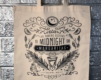 Kitche witch tote bag, witchcore,witchy cottagecore, witch fashion, goth style tote bag, gift for witch, cute witch accessory, crescent moon