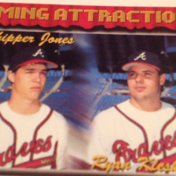 Chipper Jones Coming Attractions Baseball Card, Topps 1994 Vintage, Atlanta Braves Legend, Hall of Famer, Gift for Braves Fans, Christmas