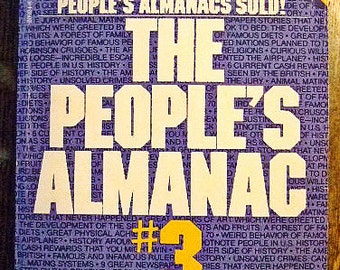 Vintage Paperback, The People's Almanac 3, 1980's Best Seller, 724 Pages, Sensational Facts, Gift For Him, Gift for Her, Christmas