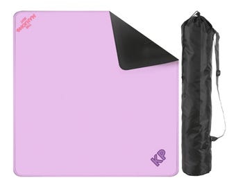 Light Purple Mahjong Mat: Monogrammed Preppy Style, with Storage Bag