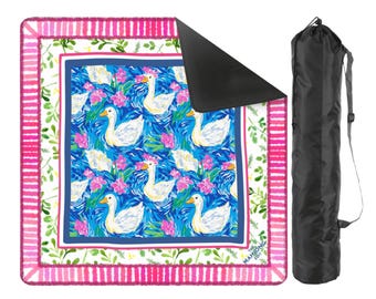 Watercolor Goose Mahjong Game Mat, Preppy Style, Mahjong Gift