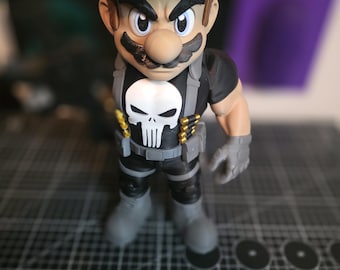 マリオ x パニッシャー 3Dカスタムフィギュア 🐉 MARIO BROS PUNISHER (MULTIPART / NO AMS)・3D Print・Cults