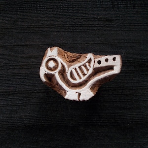 Miniature bird hand carved Indian block printing stamp/tjap/textile pottery stamp/  wooden block for printing on paper /fabric