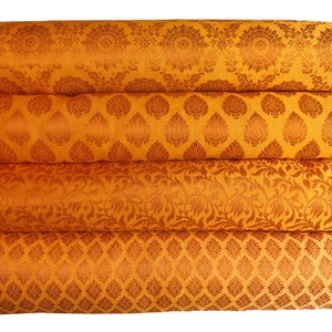 Bundle/Stack/crafting bundle of Yellow Indian brocade/Benarasi brocade/set of four fat quarters/perfect for crafting/sewing