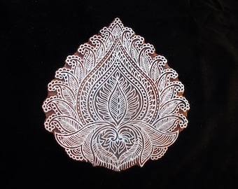 Textile intricate leaf pattern Indian block printing stamps/Tjaps/wooden block for printing/ tjaps/paper and fabric printing stamp