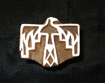 Indianer Vogel Design Indianer Holzschnitt Stempel/handgeschnitzter Holzblock zum Drucken/Tjaps/ Papier und Stoffdruck Stempel