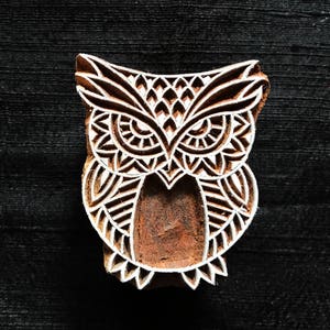 Owl Bird Design Indian block printing stamp/tjap/wooden block for printing/textile pottery paper and fabric printing stamp