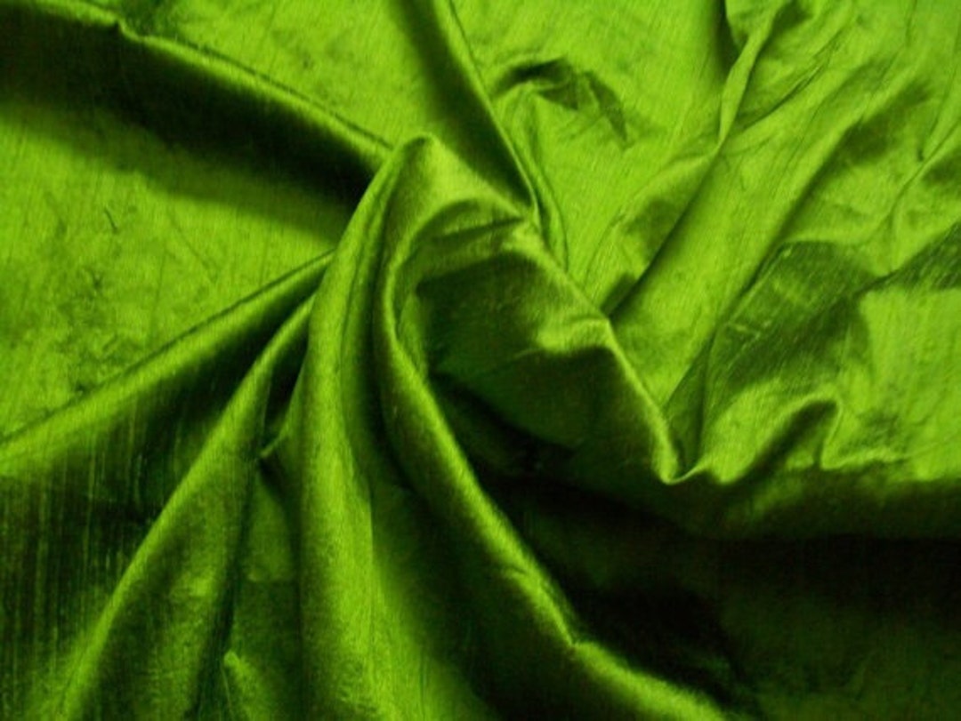 One Yard Of 100 Pure Dupioni Raw Silk In Lush Green silk Fabric By The one-yard-of-100-pure-dupioni-raw-silk-in-lush-green-silk-fabric-by-the