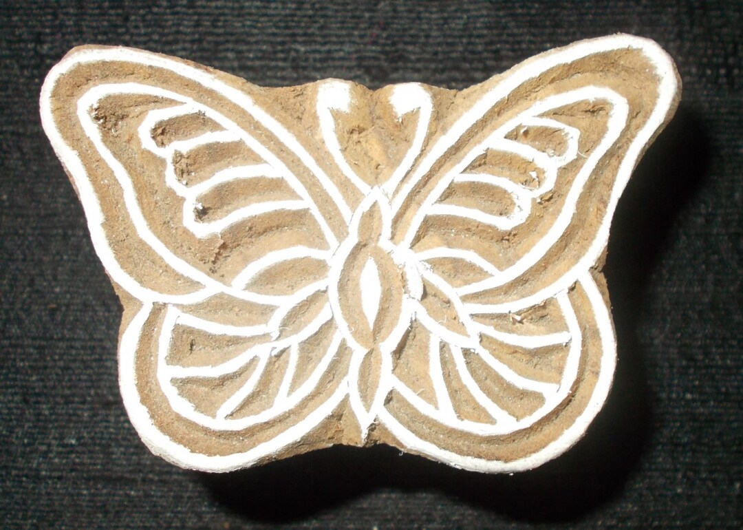 Butterfly Insect Design Indian Block Printing Stamp/tjap/wooden Block ...