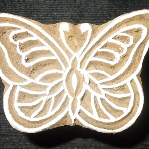 Butterfly insect Design Indian block printing stamp/tjap/wooden block for printing/ paper and fabric printing stamp