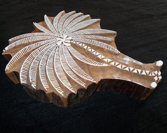 Kokospalm Indiase blokdrukstempel/tjap/textielaardewerkstempel/houten blok voor afdrukken/papier en stofdrukstempel