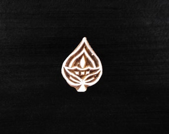 Miniature Leaf design Indian block printing stamps/ wooden block for printing/ paper and fabric printing stamp