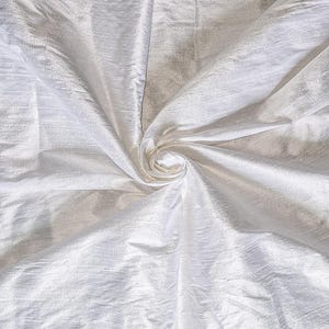 Pure White Ivory Dupioni Silk Fabric by the Yard Pure Luxury Raw Silk for DIY Sewing Wedding Gowns, Bridesmaid Dresses, Curtains, Upholstery
