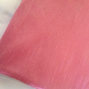 One yard of  pink Polyester dupioni /faux dupioni /art silk fabric